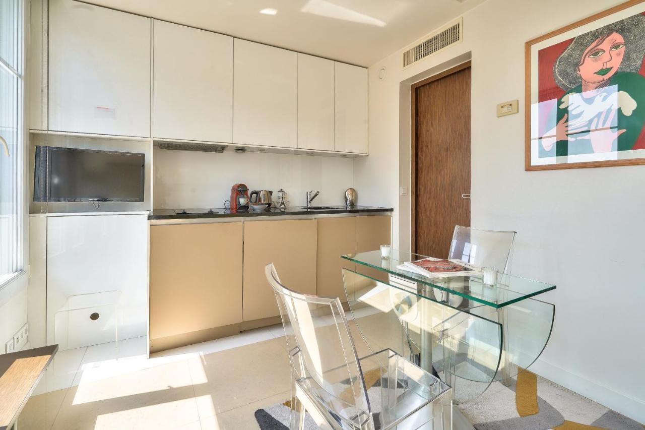 Designed Studio With Ac-Terrasse Vue Tour Eiffel Paris Luaran gambar